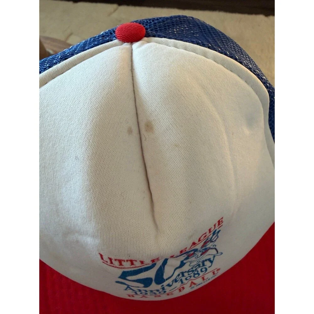 Vintage 1989 Little League Baseball 50th Anniversary Trucker Hat Mesh Snapback